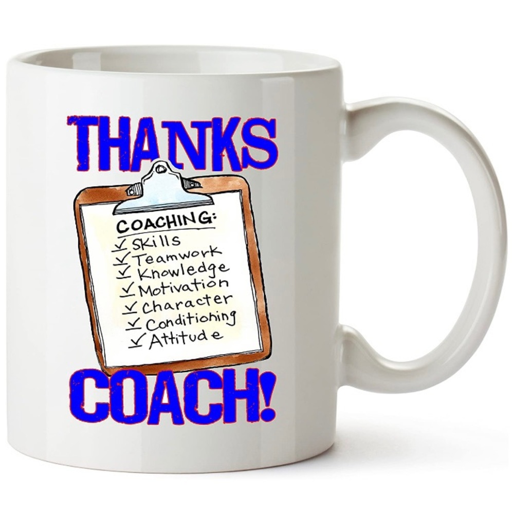 Thanks Coach Clipboard Coffee Mug Tea Cup NEW Gift